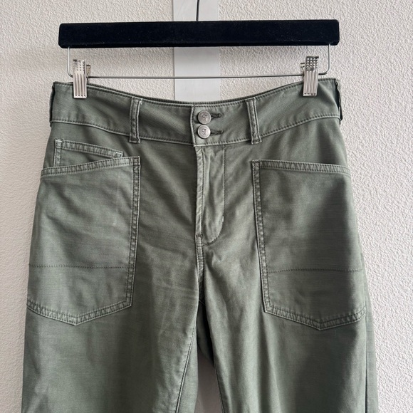 Anthropologie Pilcro The Wanderer Mid-Rise Relaxed-Leg Pants Moss Green Utility - Picture 6 of 15